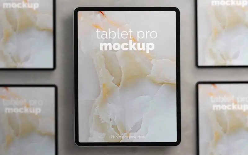 Tablet Mockup in Elegant Composition
