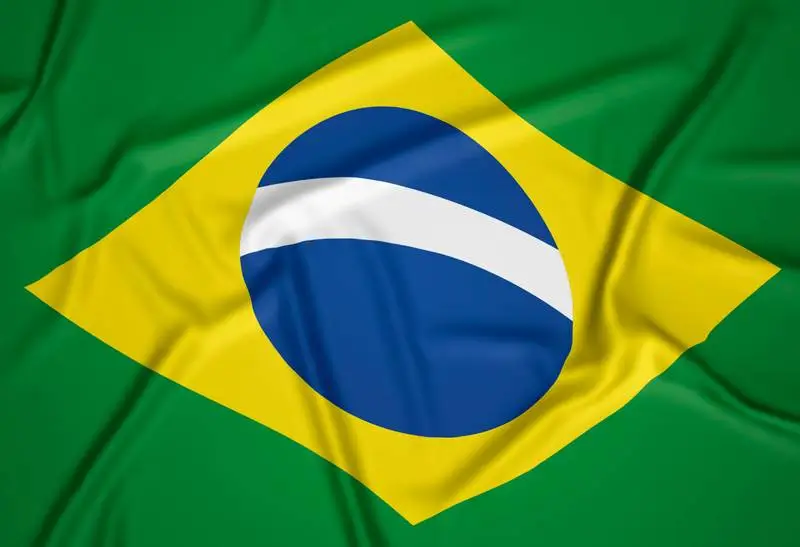 Realistic Brazil Flag