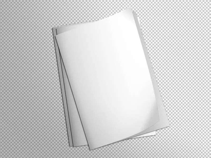 Isolated White Pack of Magazines