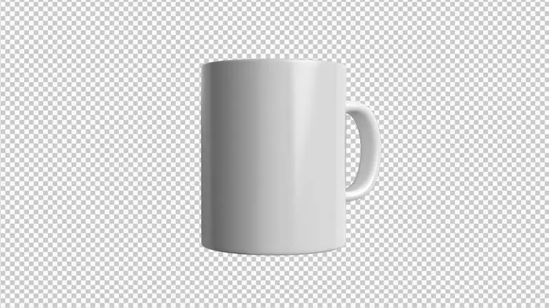 Isolated White Mug Front View