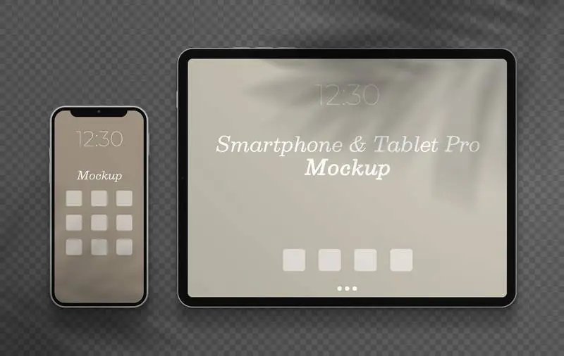 Elegant Mockup of Tablet and Smartphone