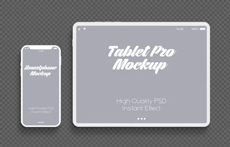 Minimalist Tablet and Smartphone Mockup