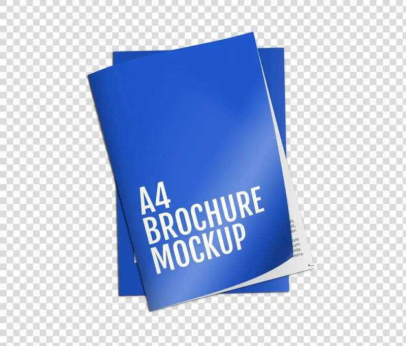 Brochures over Concrete Surface Mockup