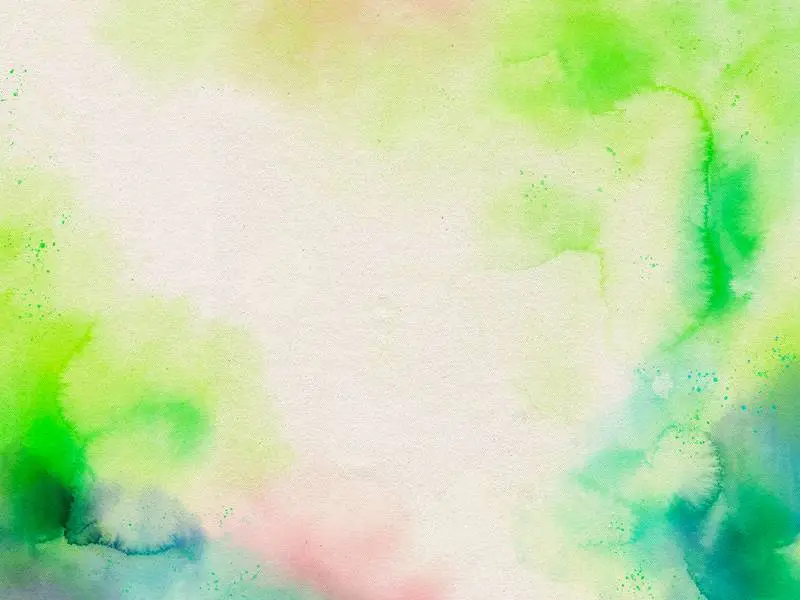 Abstract Background of Green and Blue Watercolour Stains