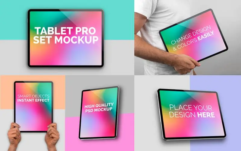 Mockup of Several Tablet Pro Compositions