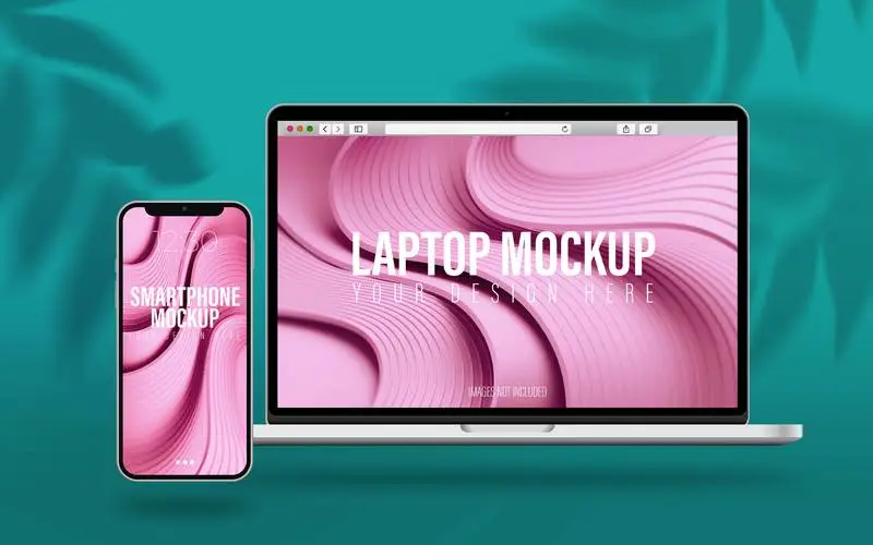 Laptop and Smartphone Mockup