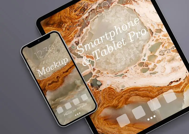 Minimalist Mockup of Tablet and Smartphone