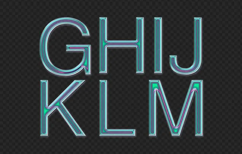 Collection of Holographic Style Numbers G to M