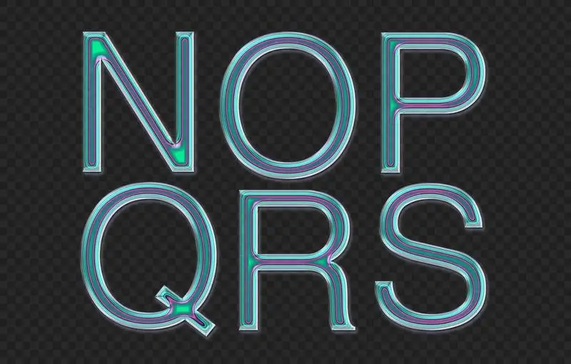 Collection of Holographic Style Numbers N to S