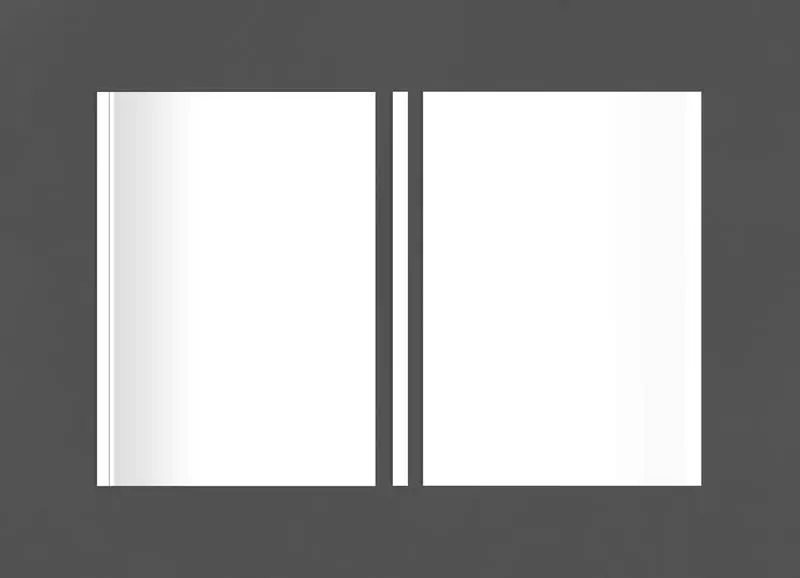 Three Views White Cover Magazine Over Black Surface