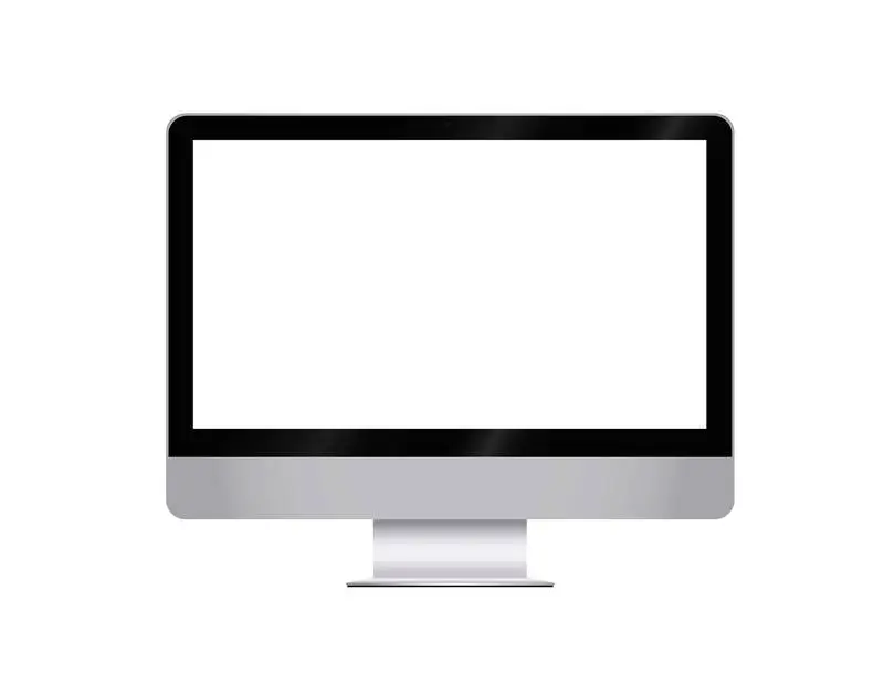Isolated PC Over White Surface