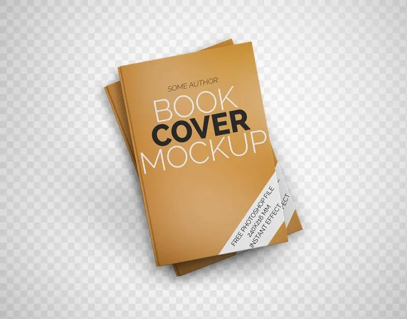 Elegant Mockup of Two Book Covers on Wooden Surface
