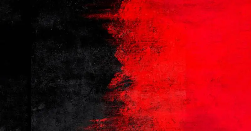 Grunge Background of Red Brushstrokes on a Black Background