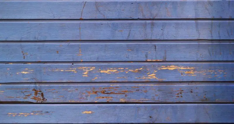 Background of Worn Blue Wooden Slats