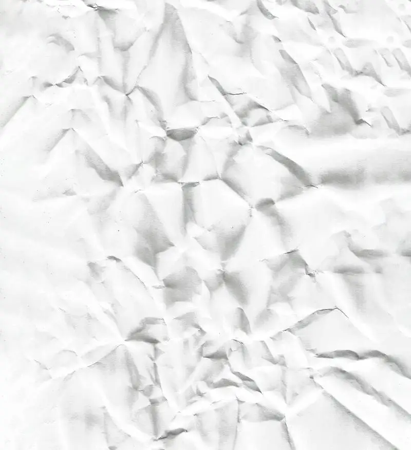 Crumpled White Paper Texture