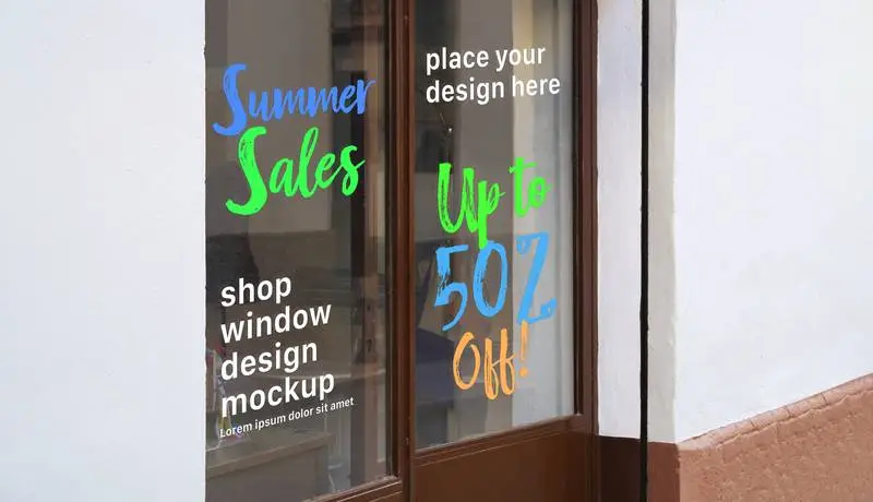 Shop Window Design Mockup