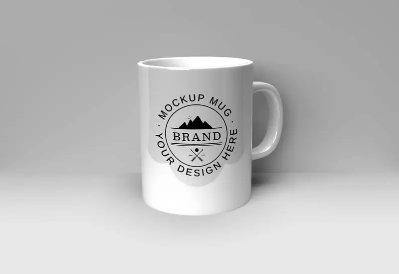 Mockup of White Mug with Logo Design