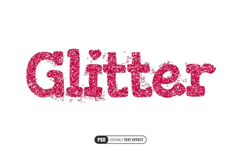 Editable Pink Glitter Text Effect