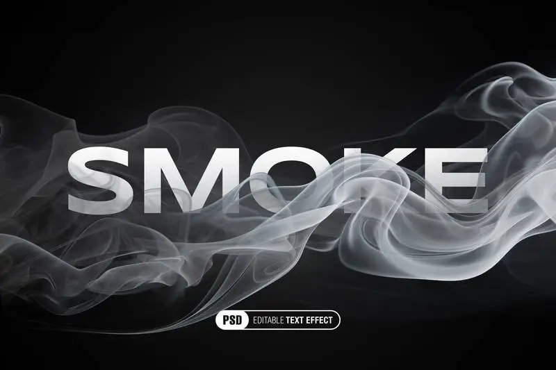 Editable Red Smoke Text Effect
