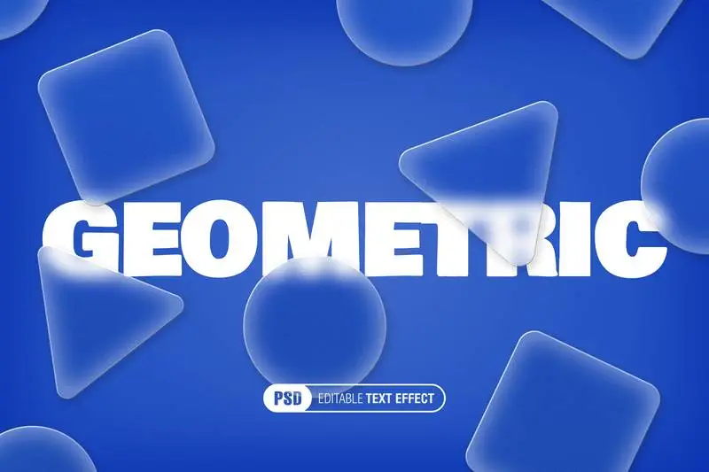 Editable text effect of blurred shapes