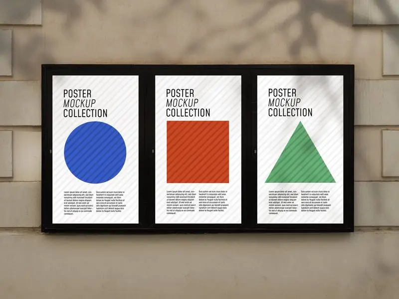 Information Panel for Poster on Classic Wall Mockup