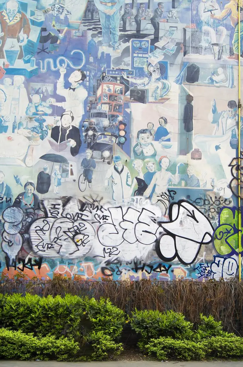 Image of Graffiti on Grunge Wall