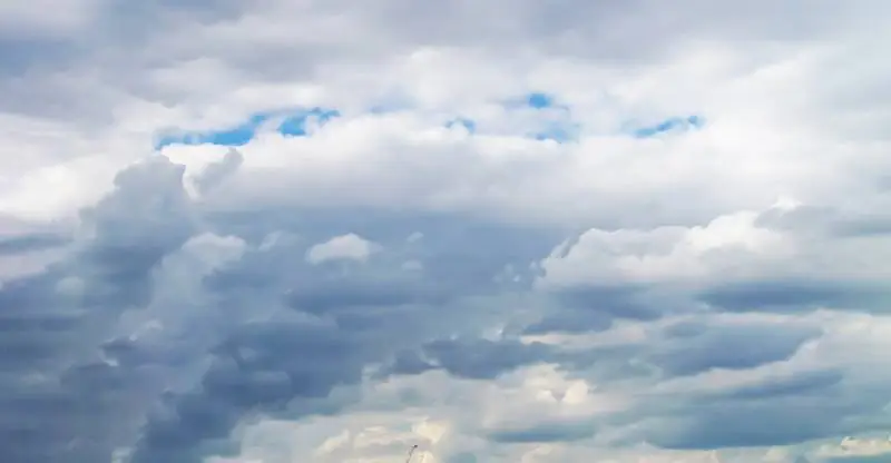 Picture of White Cloudy Sky on Rainy Day
