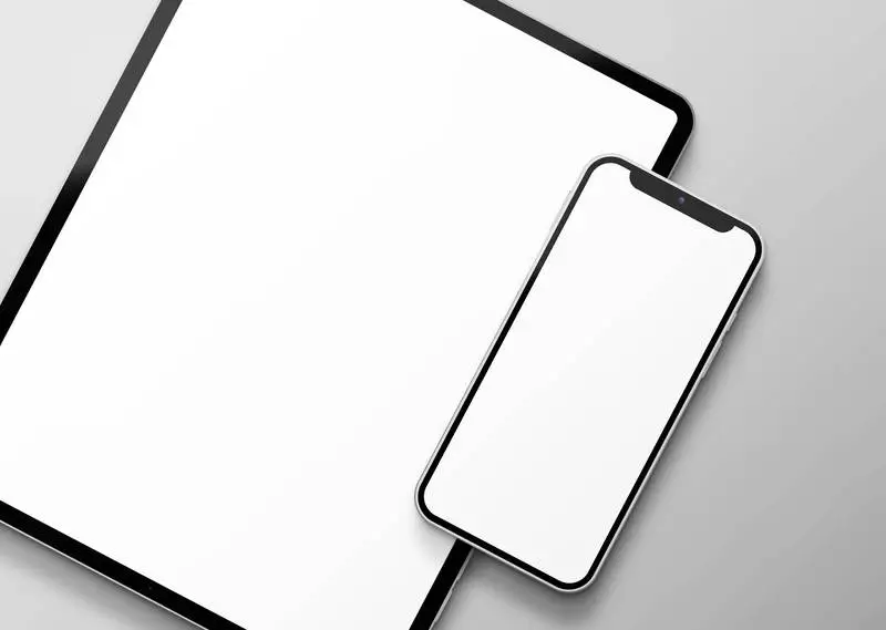 Minimalist Tablet and Smartphone Composition