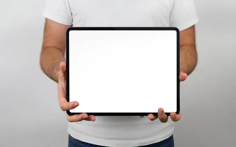 Tablet Pro Handled in Horizontal on Light Background