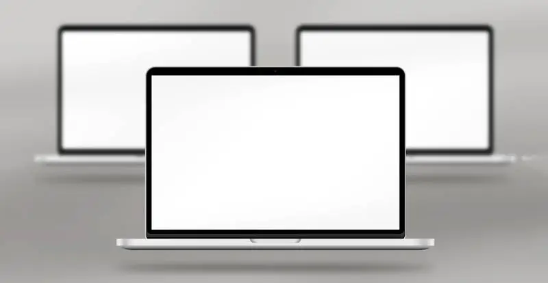 Three Laptops Composition