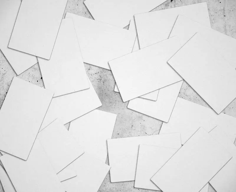 Set of Business Cards with Messy Composition