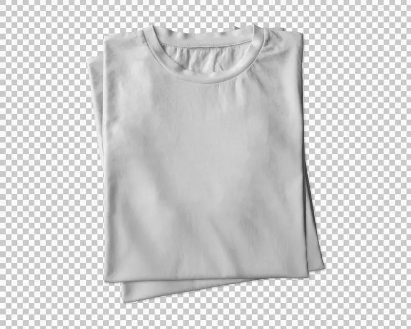 Pack of Folded T-shirt with Plants Shadow