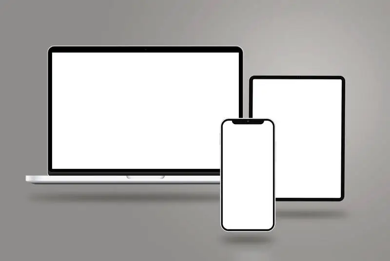 Tablet, Laptop and Smartphone Composition