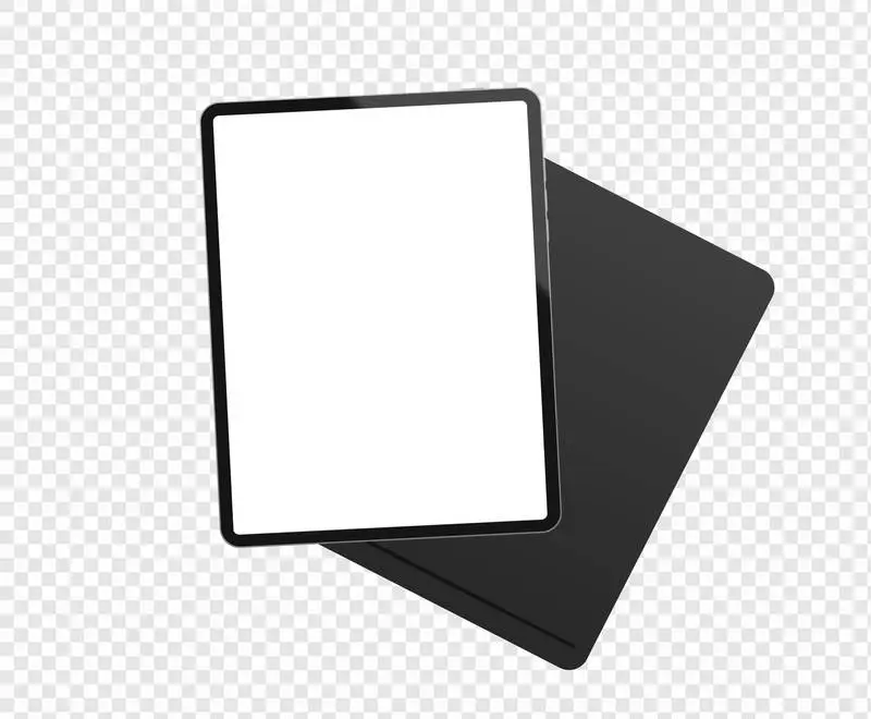 Isolated Front and Back of a Tablet Pro