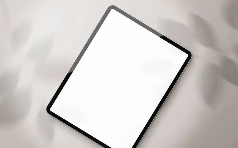 Plain White Tablet Pro Composition