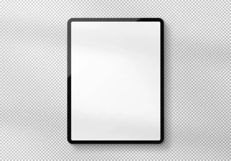 Simple Tablet Pro on Transparent Background