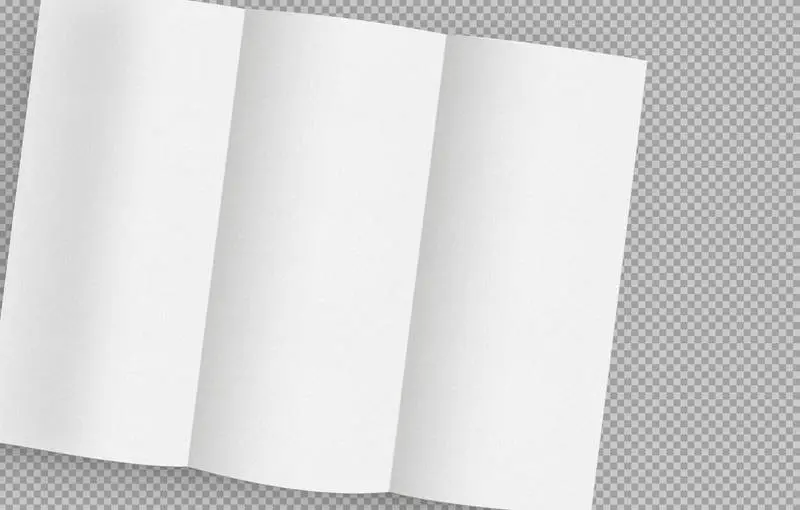 Isolated Plain White Trifold Brochure