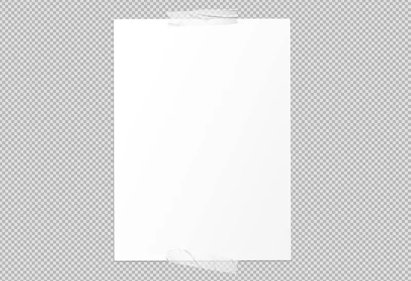 Isolated Plain White A4 Poster