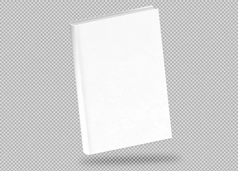 Isolated Floating Plain White Book