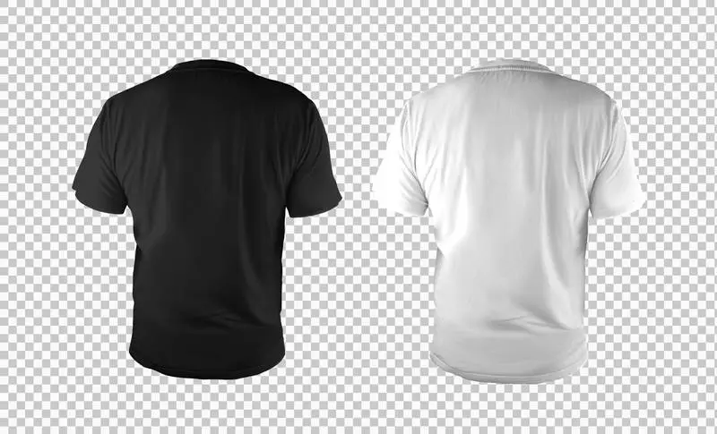 Isolated Black and White T-shirts