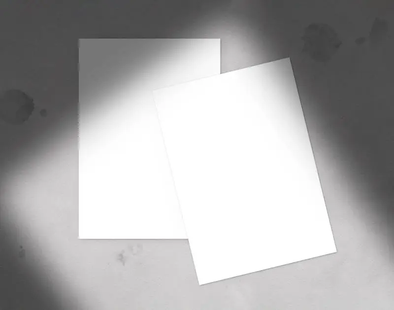 Collection of Paper Sheets on Watercolor Texture Surface