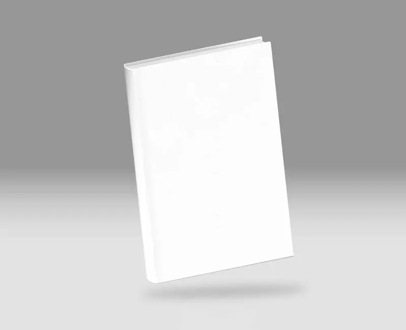Plain White Book on Light Background
