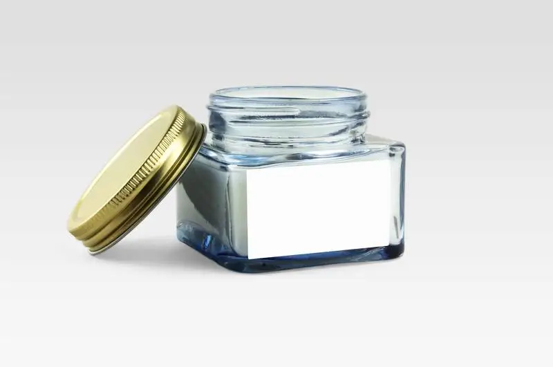 Glass Jar with Open Lid
