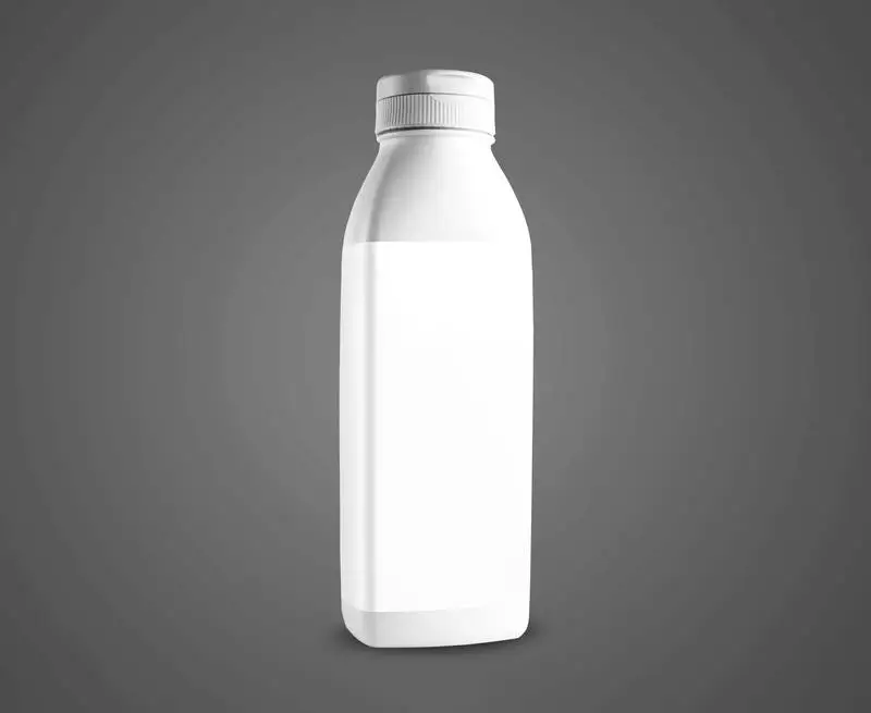 Isolated White Plastic Bottle for Cosmetic