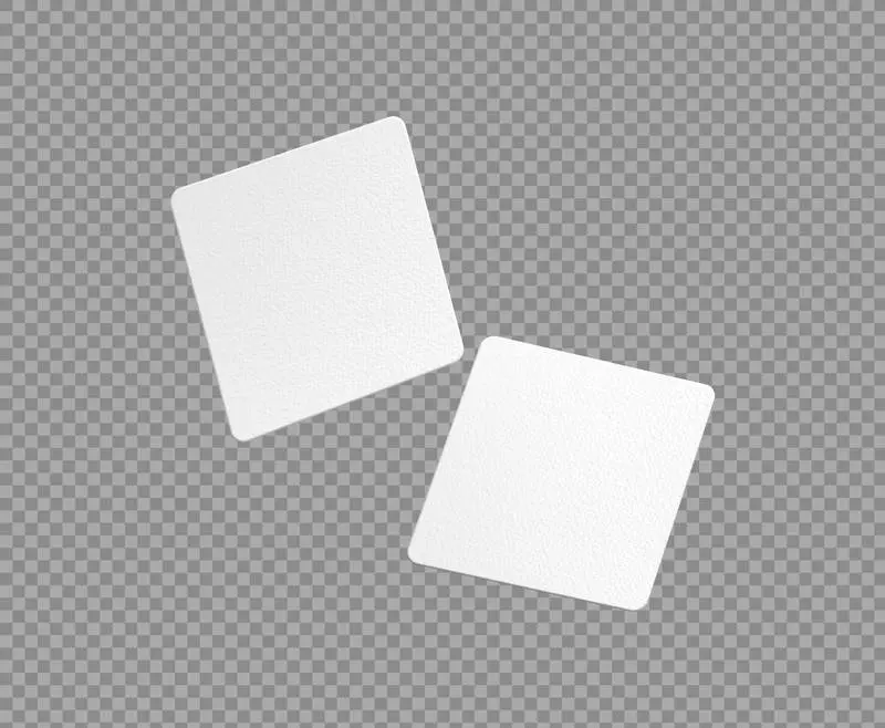 White Square Shape Business Card