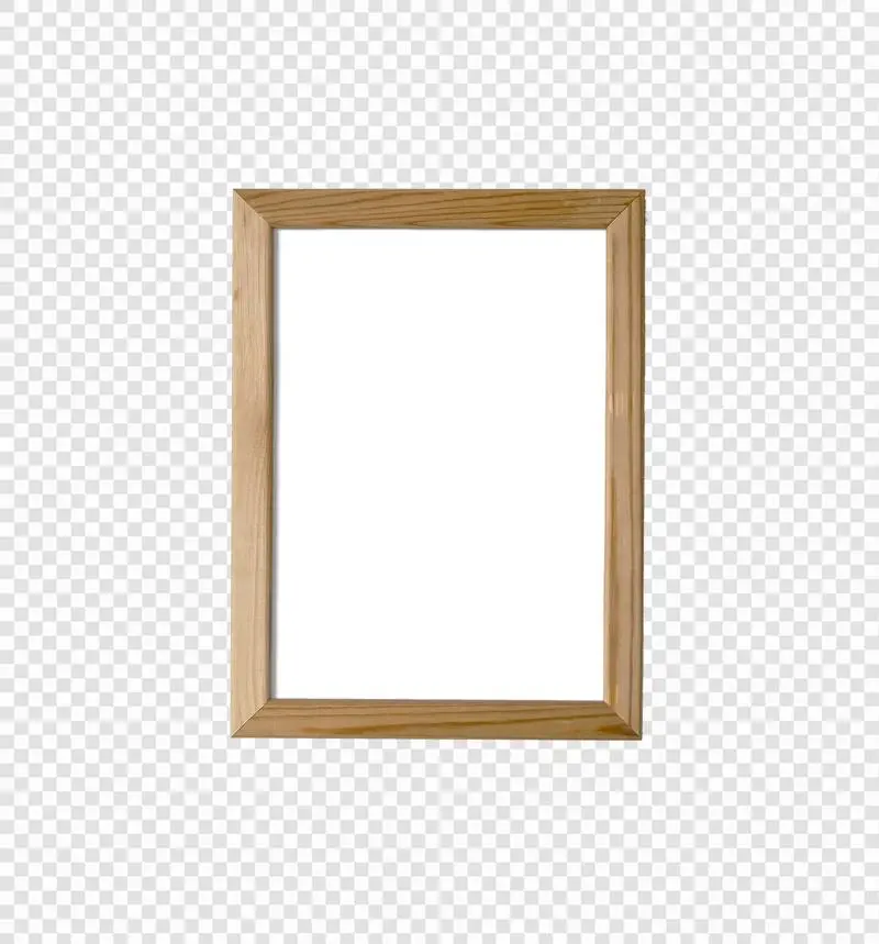 Thin Wooden Frame with White Poster