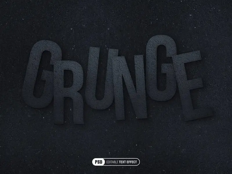 Black Grunge Text Effect