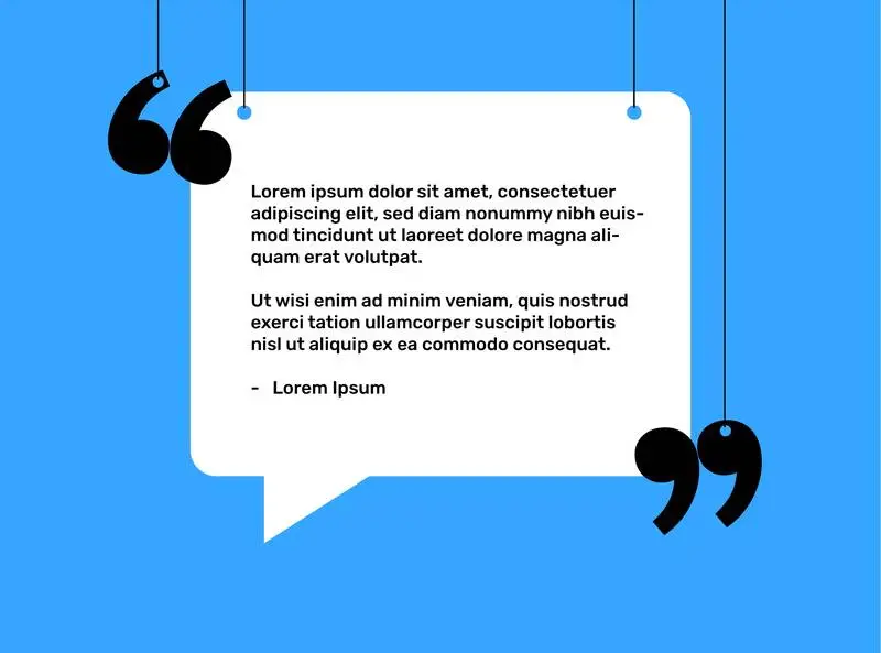 Quote Banner with Hanging Signs