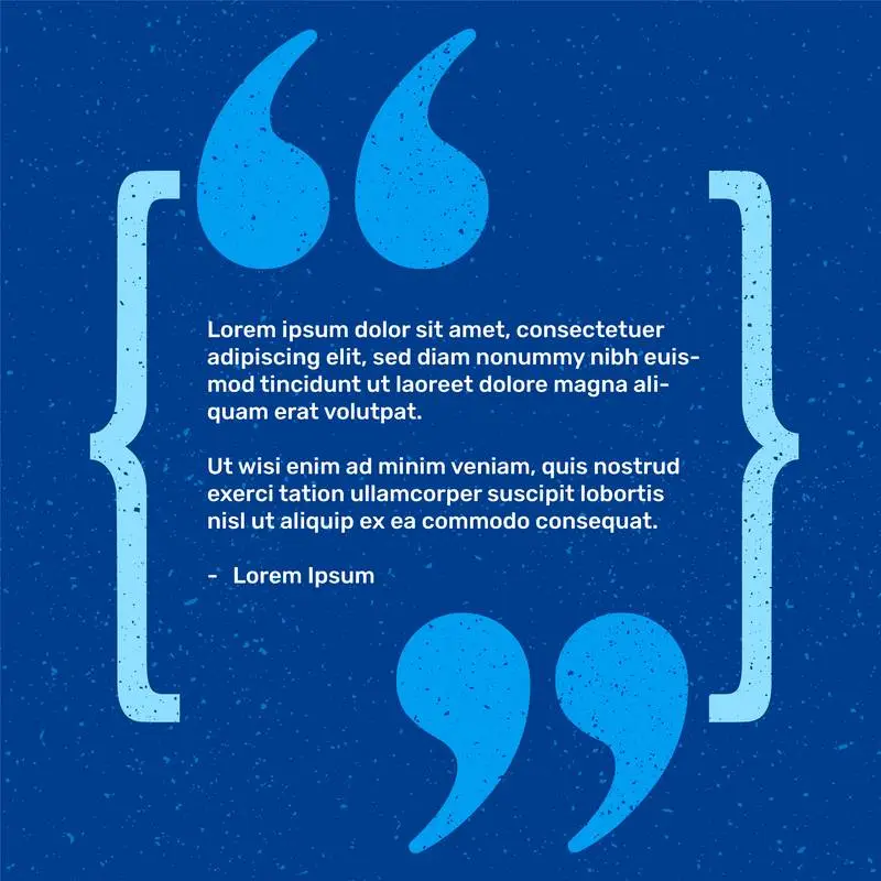 Retro Blue Banner for Quote