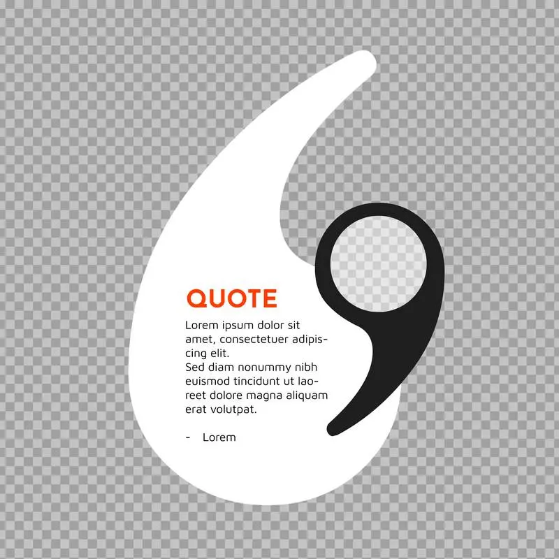 Sign for Quote Over Blue Background